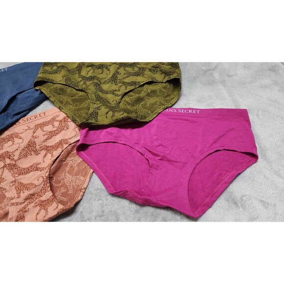 VICTORIA'S SECRET PINK Large Seamless Hiphugger Hipster Panties Lot of 5 NWT - Picture 2 of 4